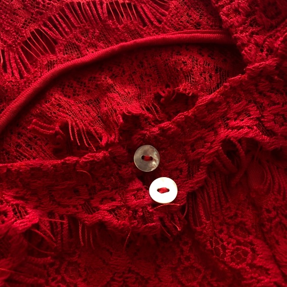 Free People Daydream Lace Dress in Cherry NWT - Picture 9 of 15